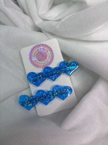 HEART HAIR CLIPS