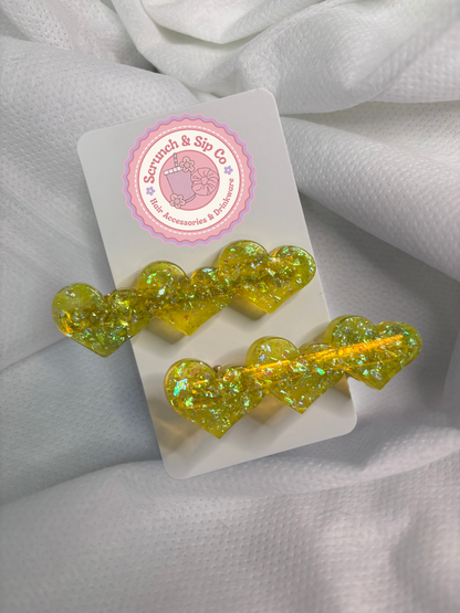 HEART HAIR CLIPS